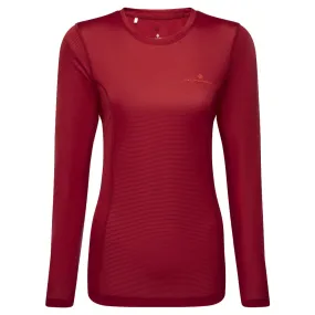 Ronhill Tech Long Sleeve Tee (Womens) - Â Jam/Flame