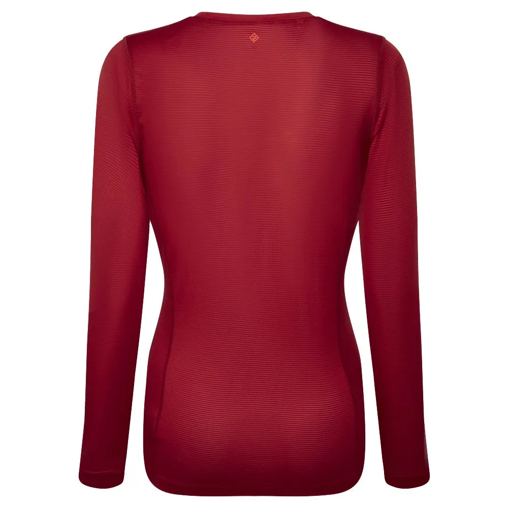 Ronhill Tech Long Sleeve Tee (Womens) - Â Jam/Flame