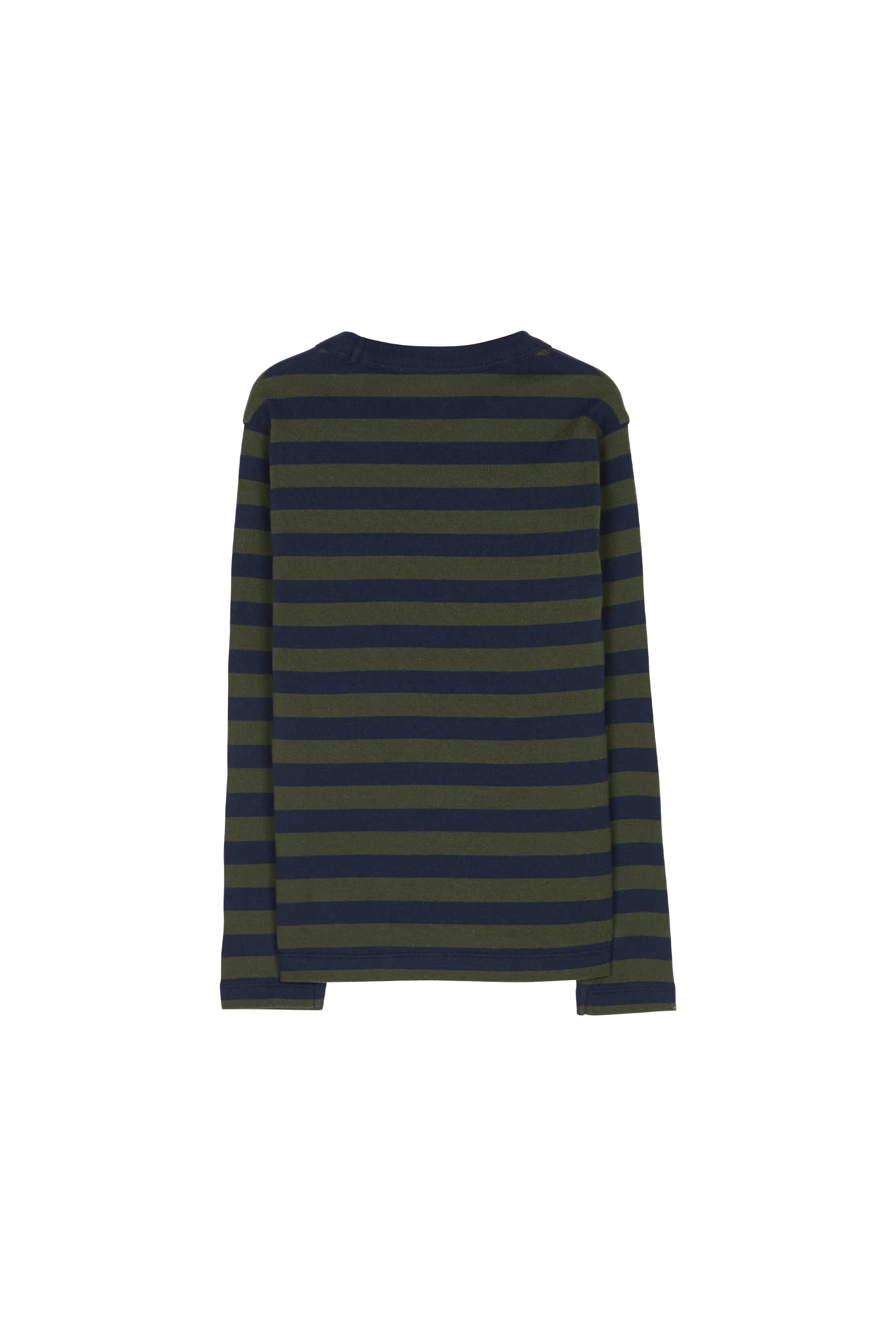 SAILING Navy / New Khaki Stripes - Long Sleeve T-Shirt