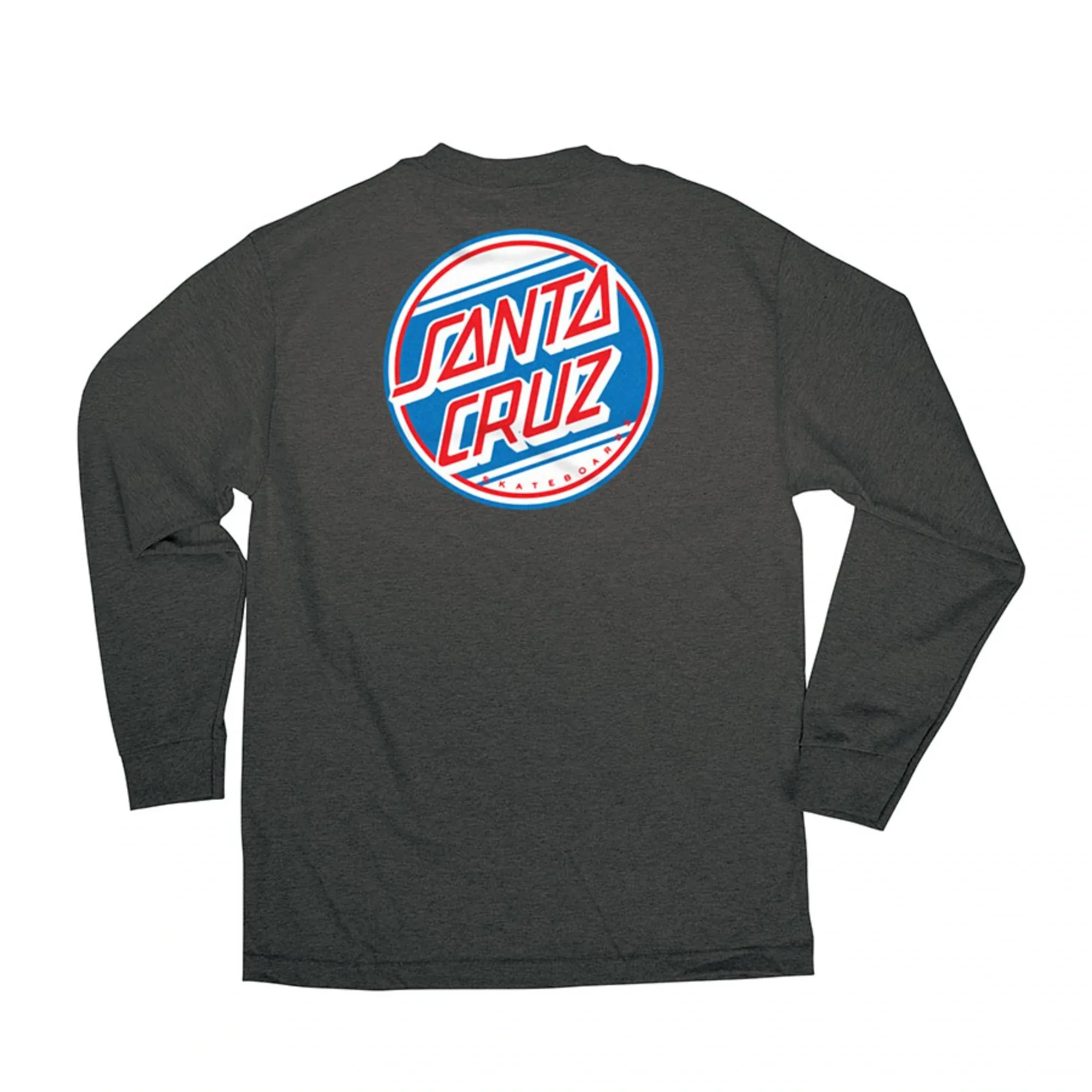 Santa Cruz Street Dot Long Sleeve T-Shirt (Charcoal Heather)