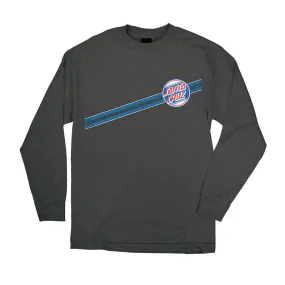 Santa Cruz Street Dot Long Sleeve T-Shirt (Charcoal Heather)