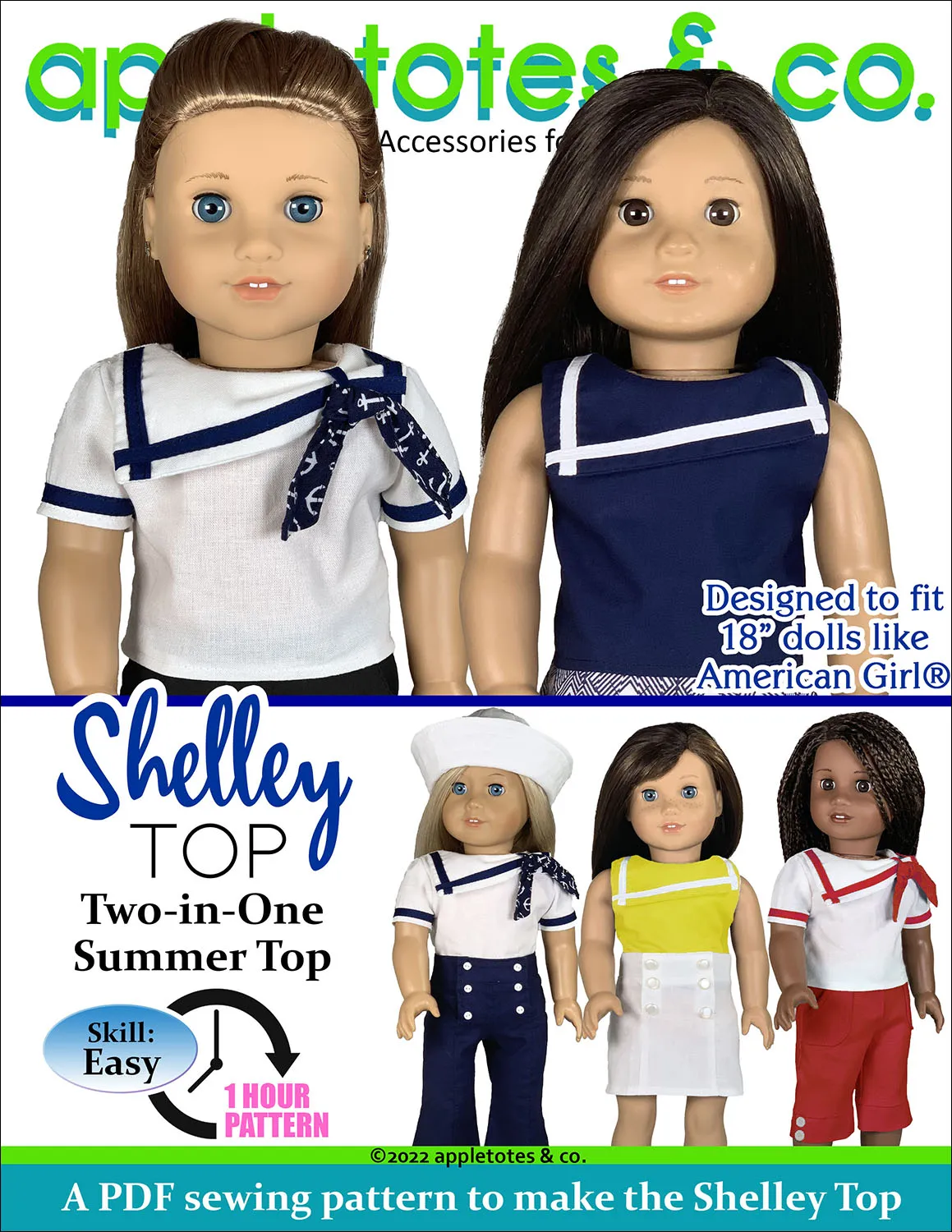 Shelley Top 18 Inch Doll Sewing Pattern