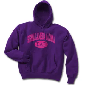 Sigma Lambda Gamma Hoodie, Printed Vertical Arc Design - G185 - CAD