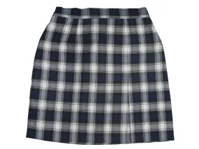 Skirt, Plaid #64 with Elastic Waist and Side Split