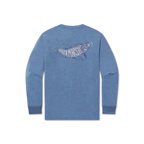 Southern Marsh LS Fieldtec Heathered Tee - Tarpon Whispers