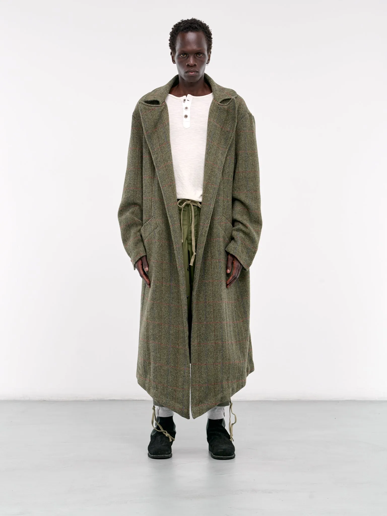 Spine Button Coat (JM030-OLIVE)