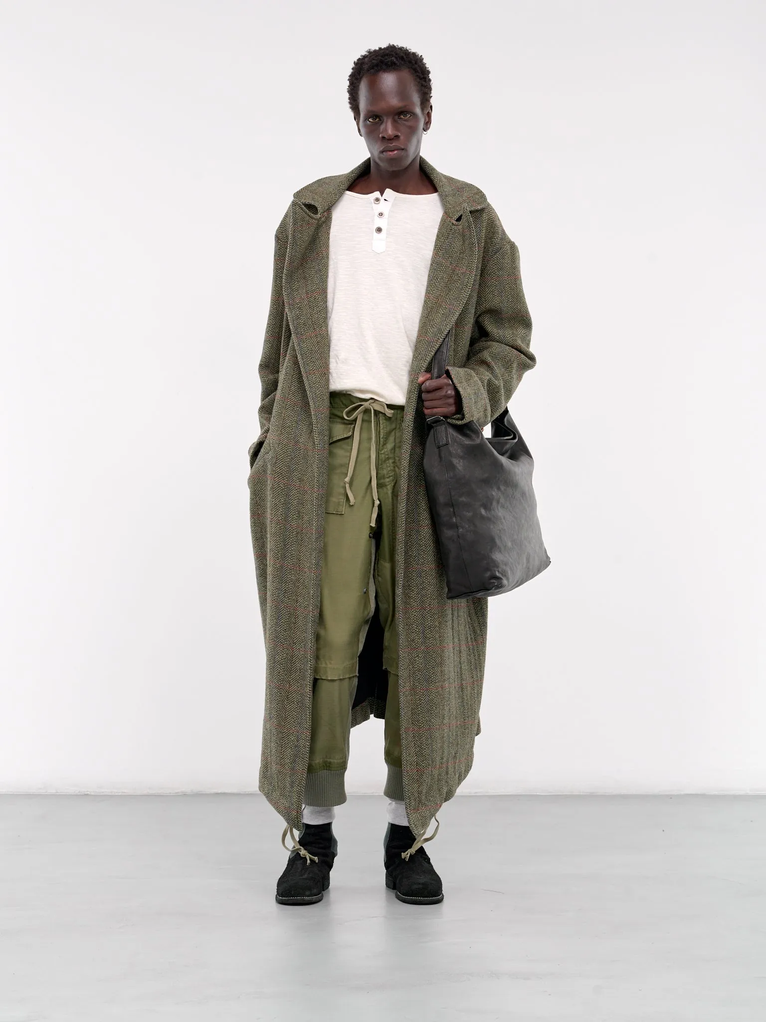 Spine Button Coat (JM030-OLIVE)