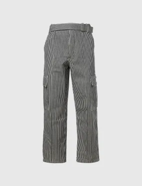 STRIPED ARMY JEANS