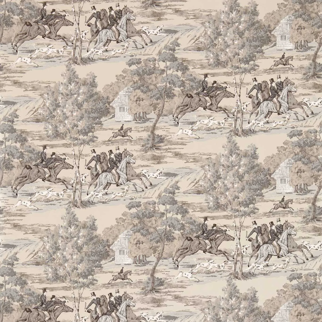 Tally Ho Pearl/Grey Wallpaper