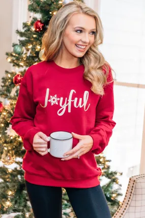 The Joyful Cardinal Red Graphic Sweatshirt