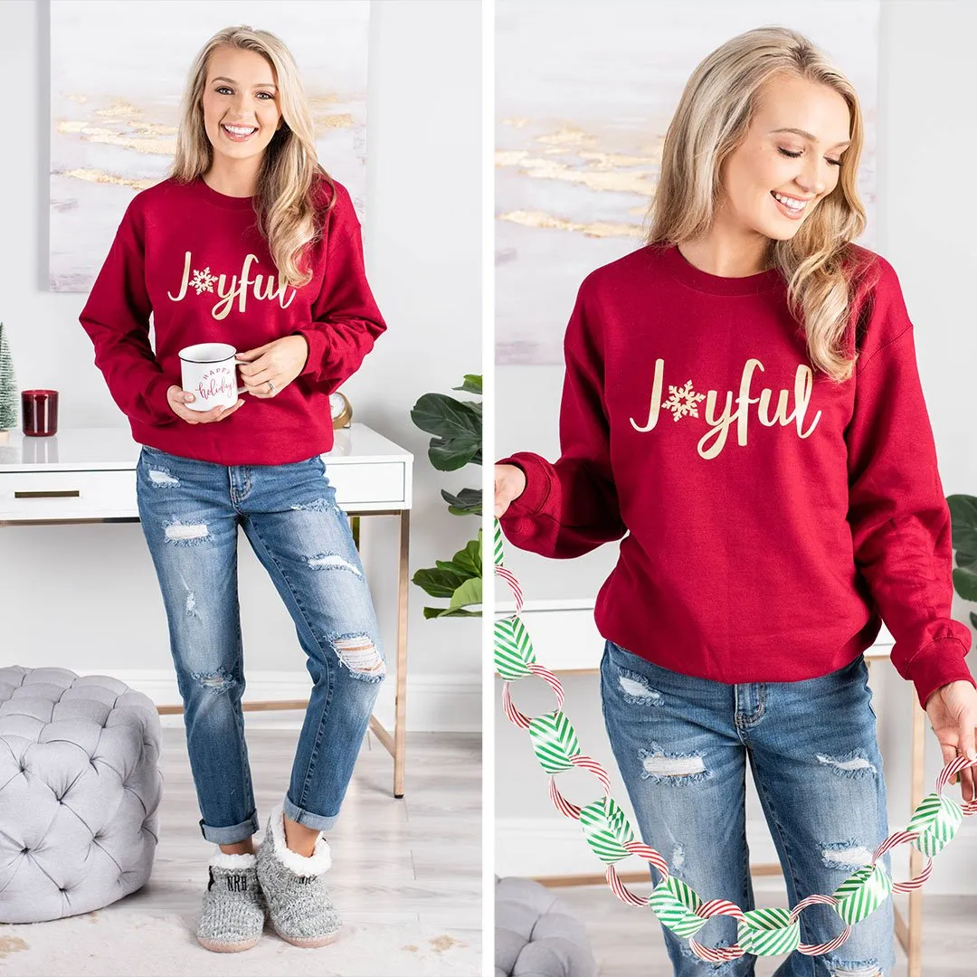 The Joyful Cardinal Red Graphic Sweatshirt