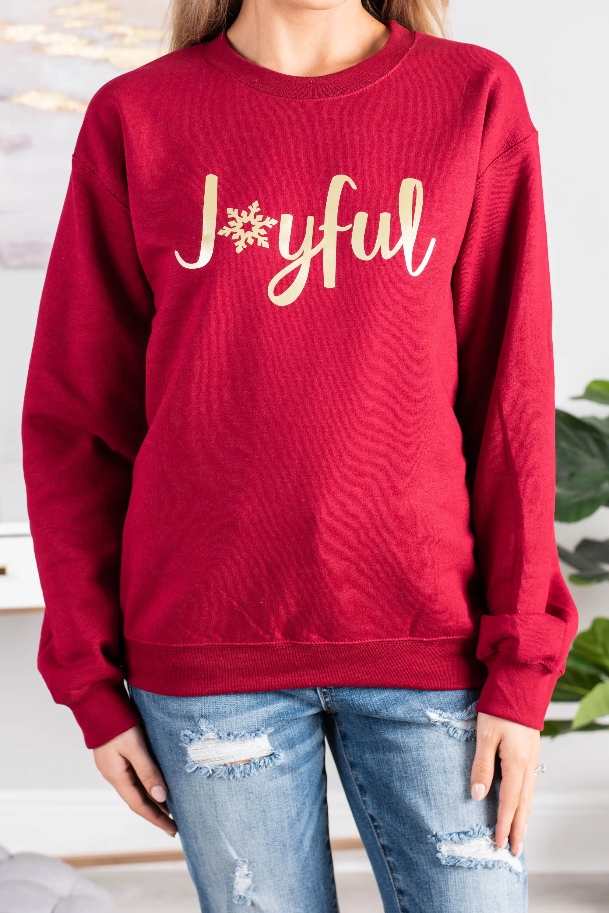 The Joyful Cardinal Red Graphic Sweatshirt