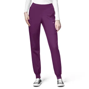 W123 Women's Comfort Waist Cargo Jogger Scrub Pant