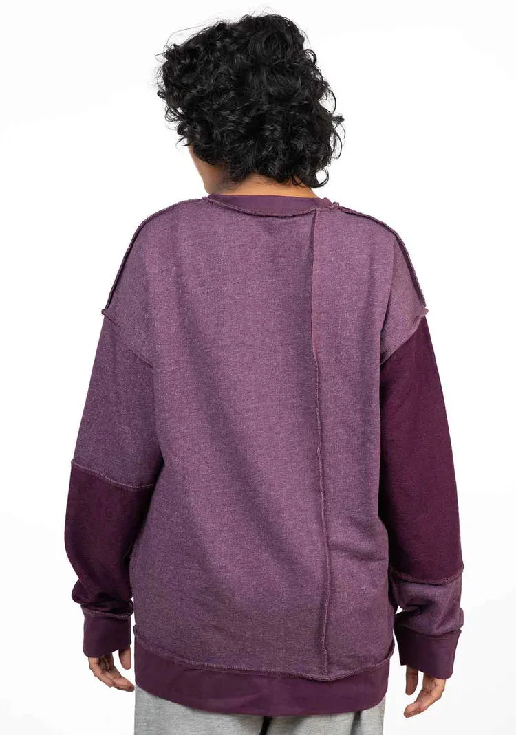 WalaWali Unisex Purple Reversible Sweatshirt