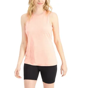 Women's Essentials Heathered Keyhole-Back Tank Top,Coral