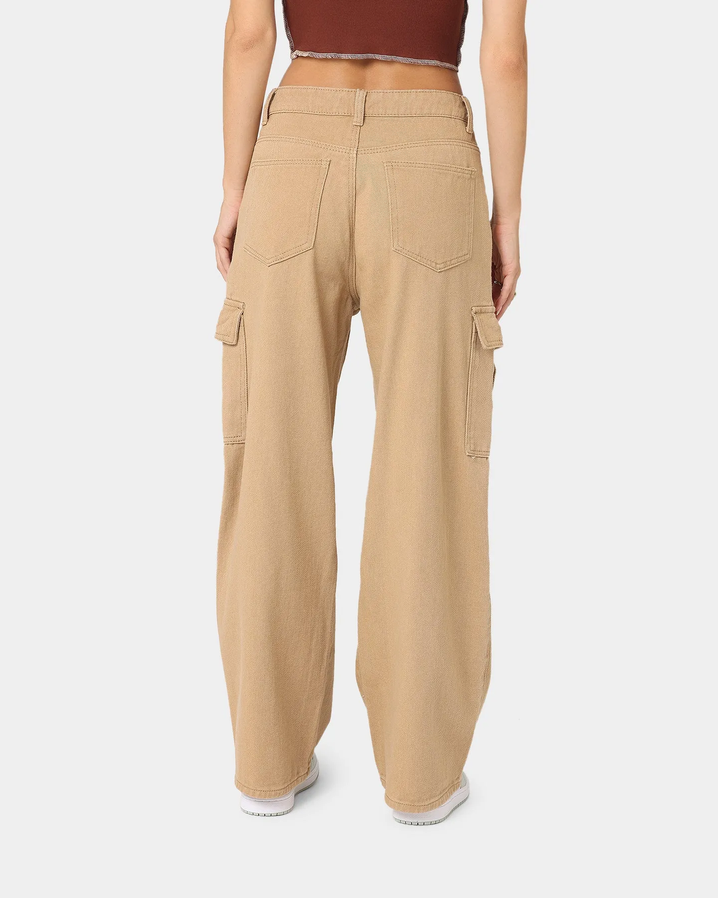 XXIII Women's Poppy Wide Leg Cargo Pants Tan