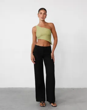 Yianna One Shoulder Top (Olive)